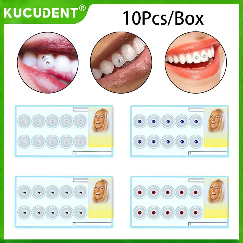 

Teeth Decoration 10pcs/Box Dental Diamond Crystal Ornaments Tooth Jewelry Gem Decorations Teeth Whitening Beautiful Shining