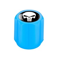 4pcs Luminous Valve Caps Fluorescent Tire Stem Caps Skull Style Valve Cover Glow Tire Air Wheel Caps for Cars Motorcycles