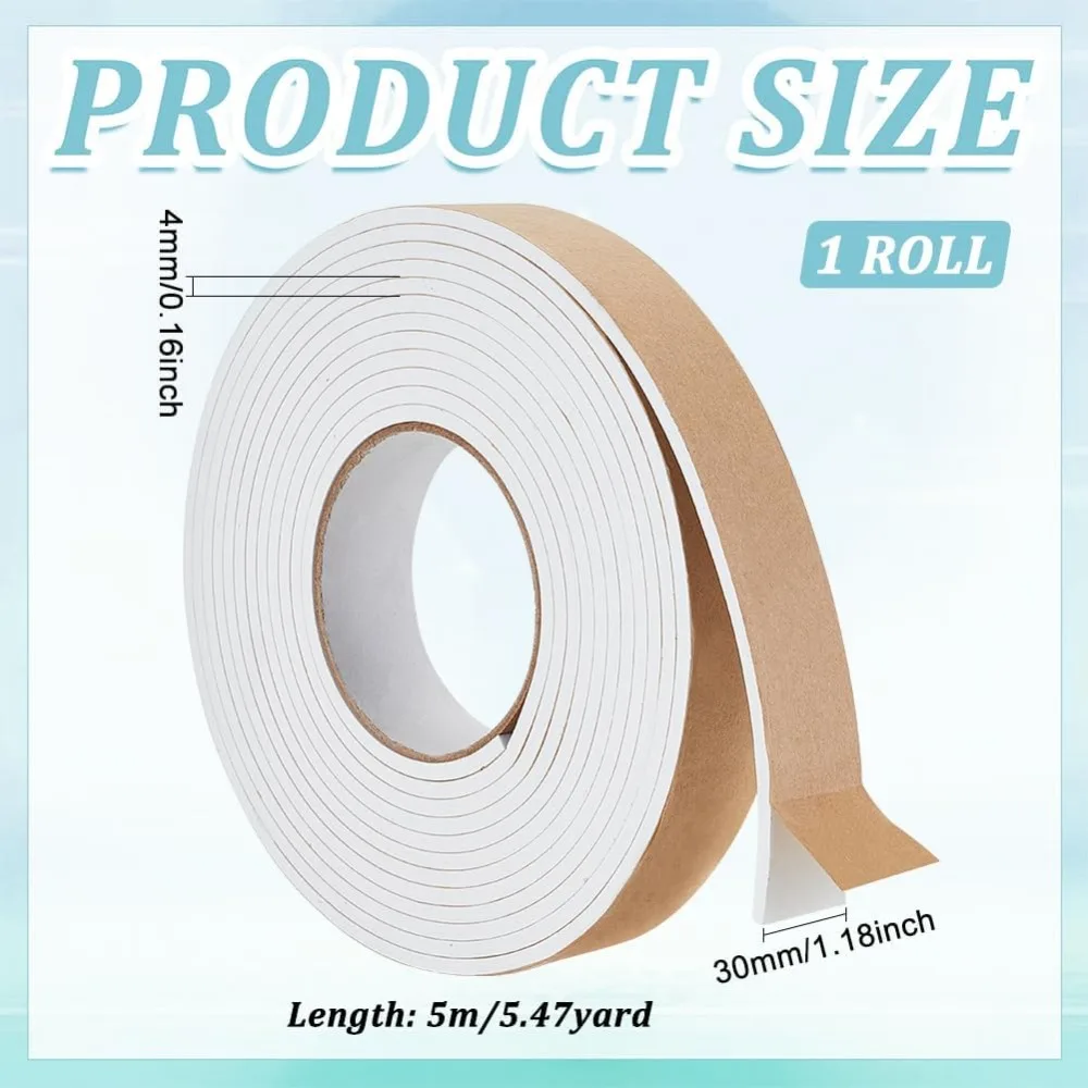 16.4Ft Self Adhesive Foam Strip, 1.2