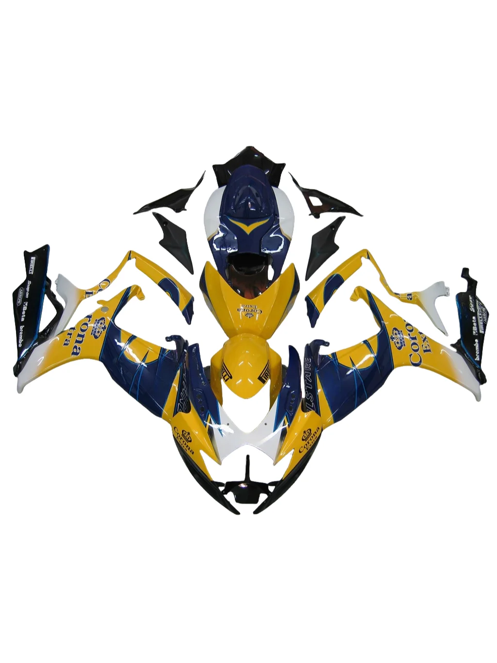 Motorcycle yellow blue ABS Full Fairing For G S XR600 750 06-07 K6 2006 2007 G S X-R750 GSX-R600 Full Fairing Kits