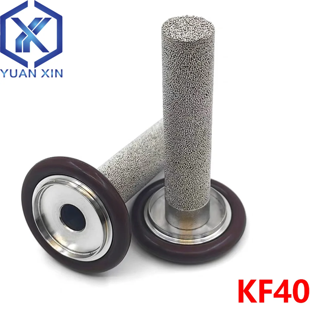 ISO-KF Central bracket fluorine rubber ring 10-100 micron high-precision, high-flow KF40 powder vacuum sintered filter cartridge