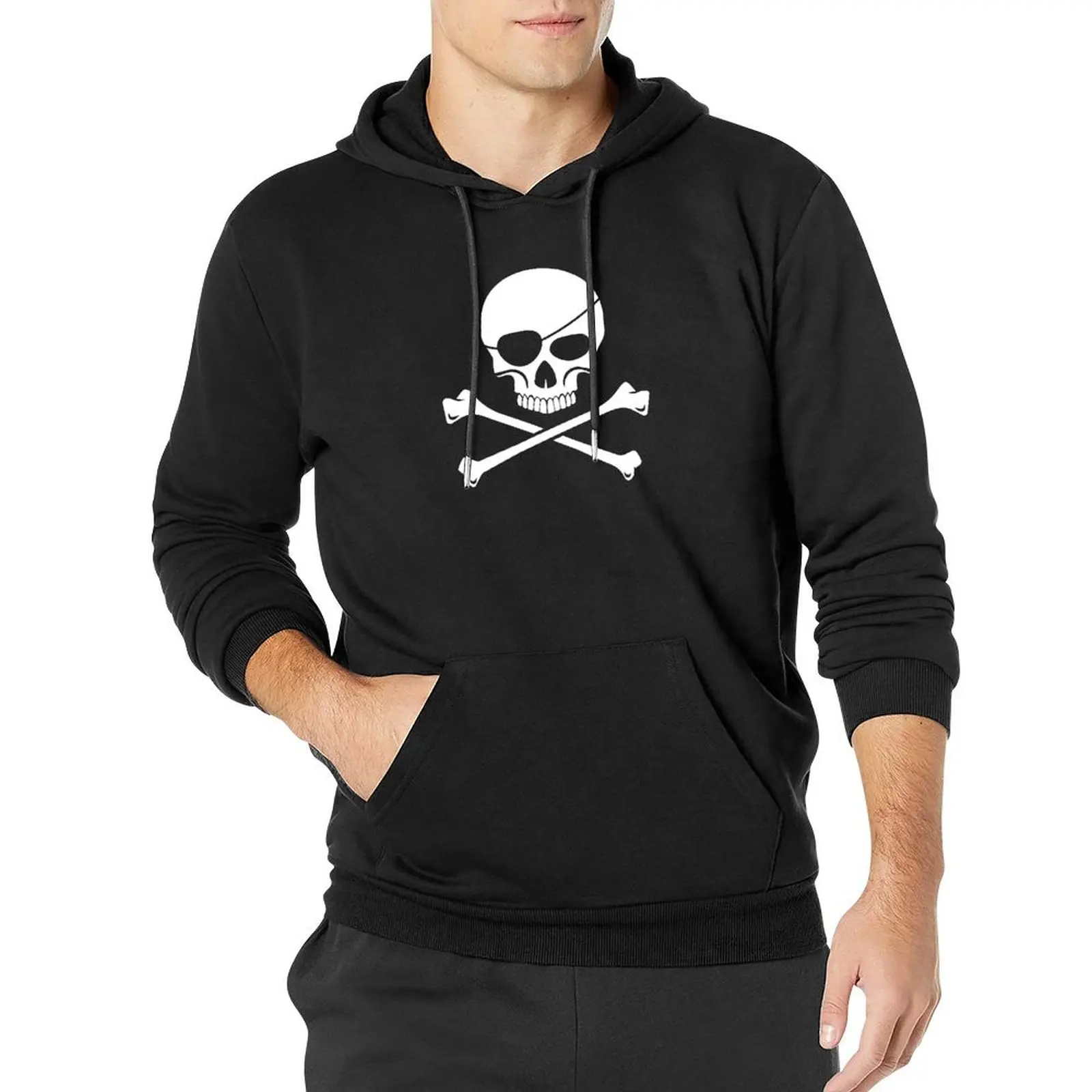 

SKULL & CROSSBONES with Eye Patch Pullover Hoodie men's autumn clothes blouse hooded shirt new hoodies and sweatshirts