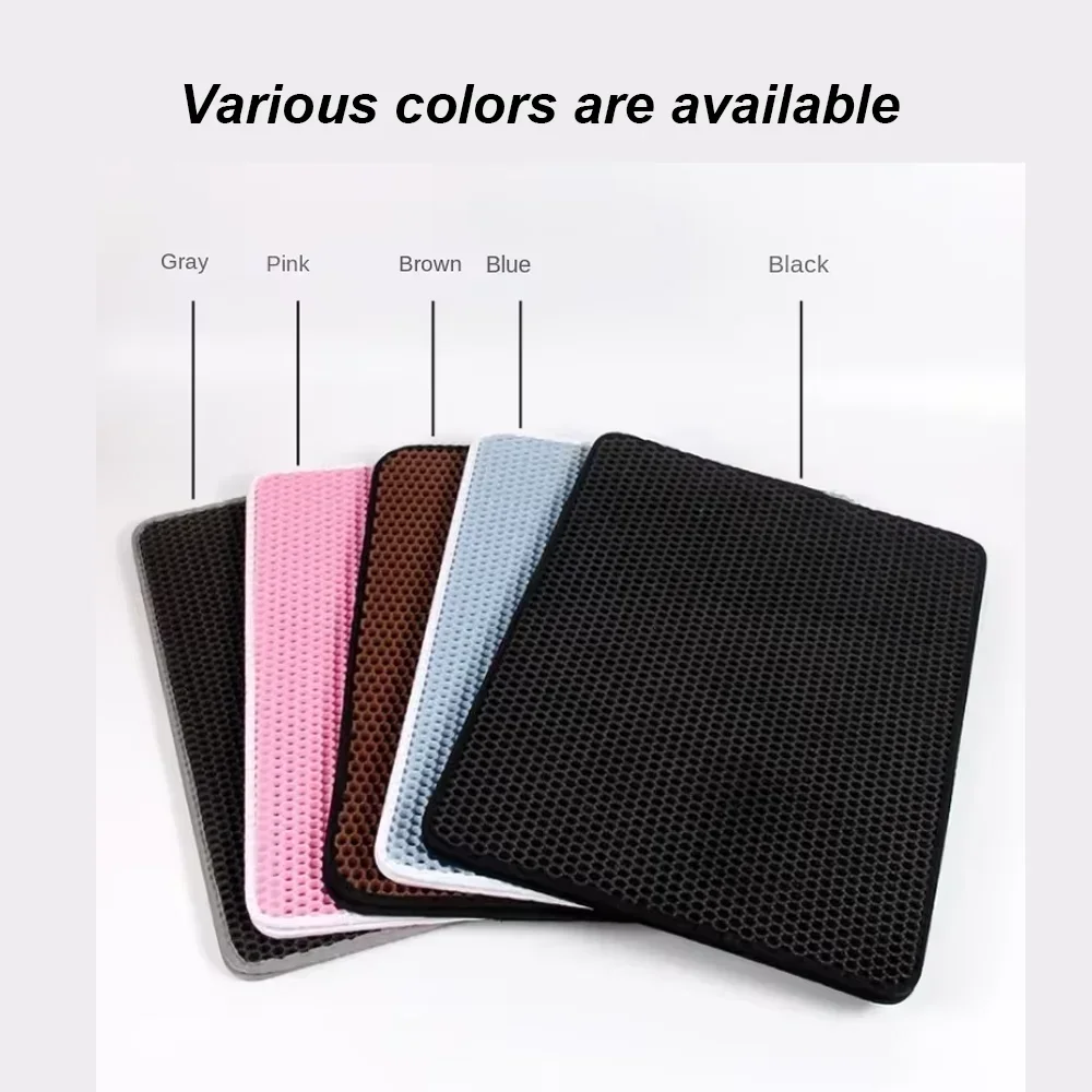 Waterproof EVA Double Layer Cat Litter Box Mat Non-slip Sand Cat Pad Washable Bed Mat Clean Pad Matunder The Cat Litter Box