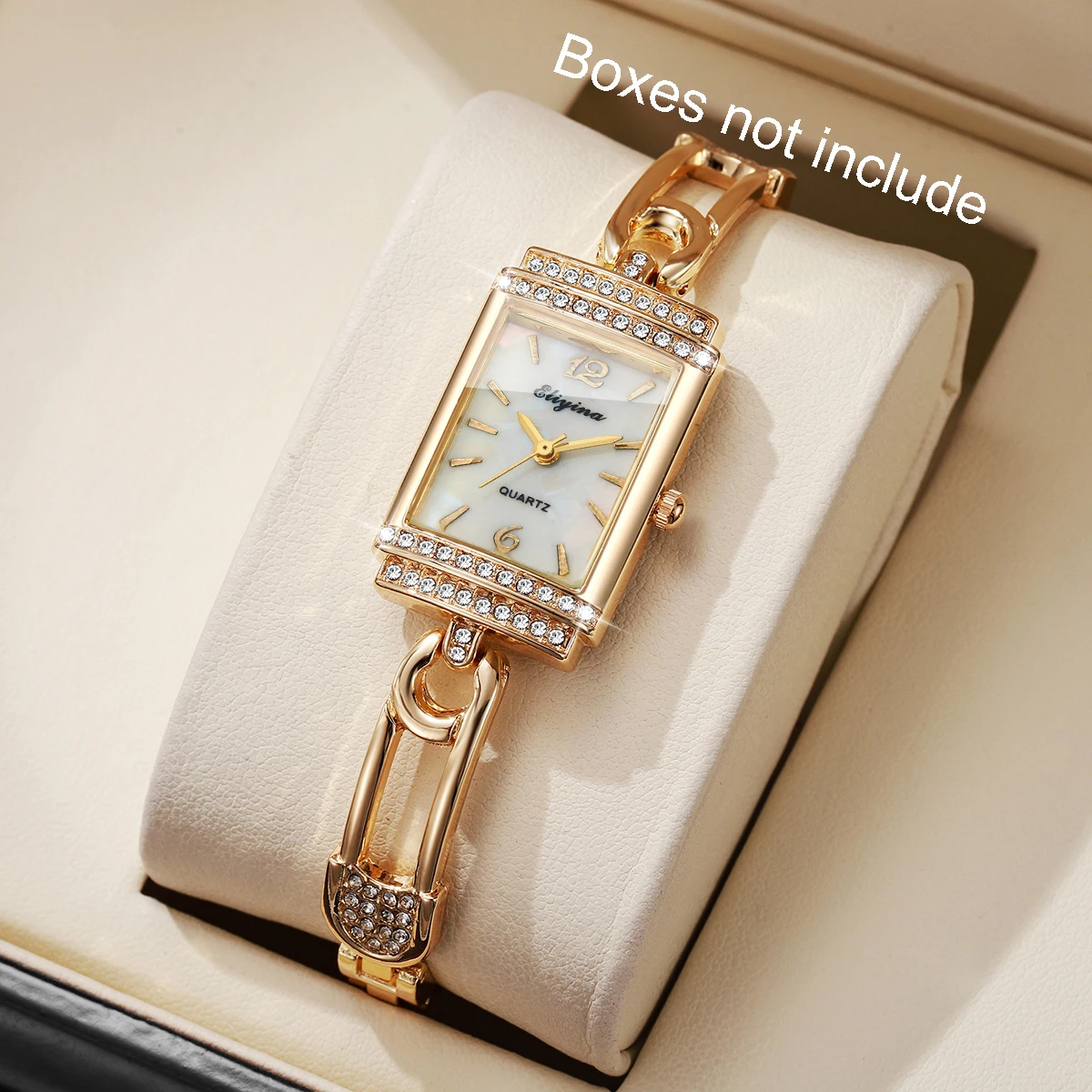 1/4PC Fashion Rhinestone Women Watches Elegant Ladies Bracelet Strap Quartz Wristwatch Reloj Mujer (Without Box)