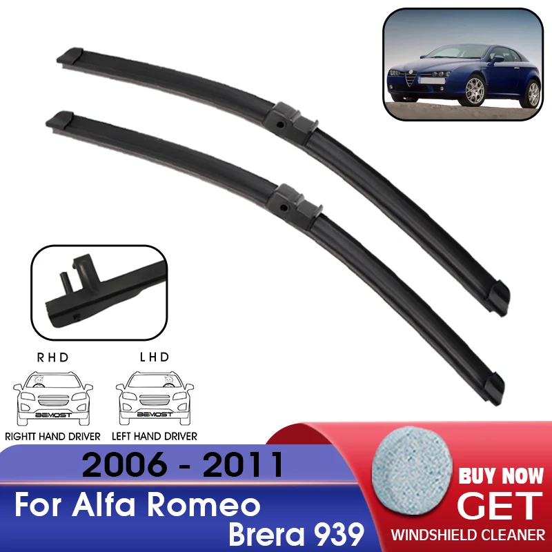 Car Wiper Blade Front Window Windshield Rubber Refill Wiper For Alfa Romeo Brera 939 2006-2011 LHD / RHD 23