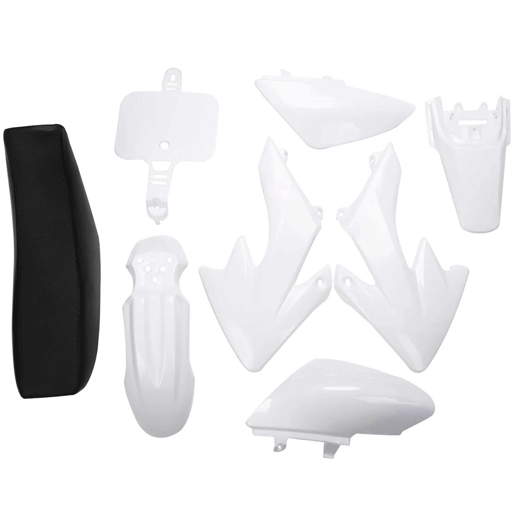 8Pcs 50Cc 110Cc 125Cc 140Cc Plastic 4-Stroke Crf50 Pit Off-Road Bike Set Mudguard Seat - Motorcycle Motorcycle Diy Kits White