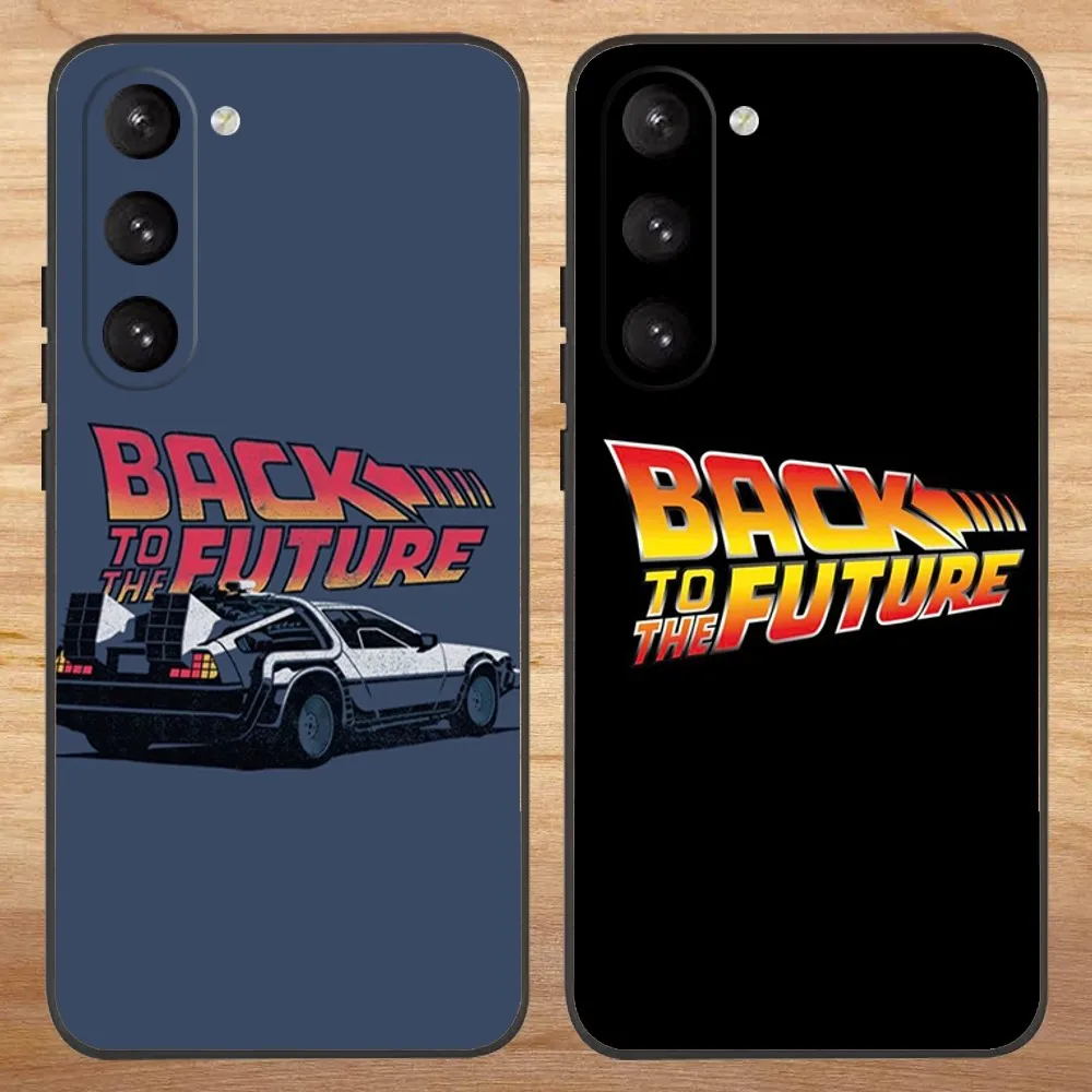 Back To The Future Phone Case For Samsung S23,23,22,30,21,10,9,Note20 Ultra,Lite,Ultra,5G,Plus,FE,Black Soft Case