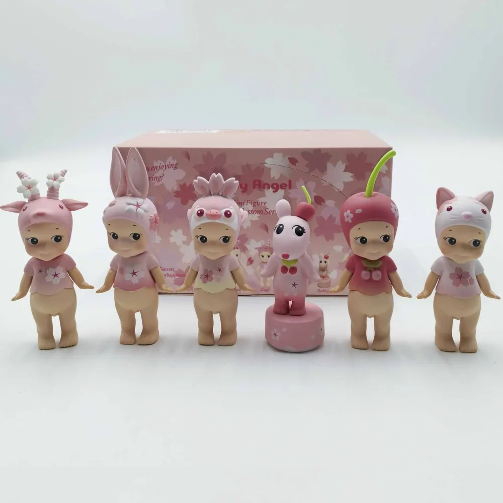 ซันนี่แองเจิล บลายด์บ็อกซ์ ซีรีส์ดอกซากุระสีชมพู ของเล่นกล่องสุ่ม น่ารัก คาวาอี้ ตุ๊กตาตกแต่ง ของสะสม โมเดล ของขวัญคู่รัก
