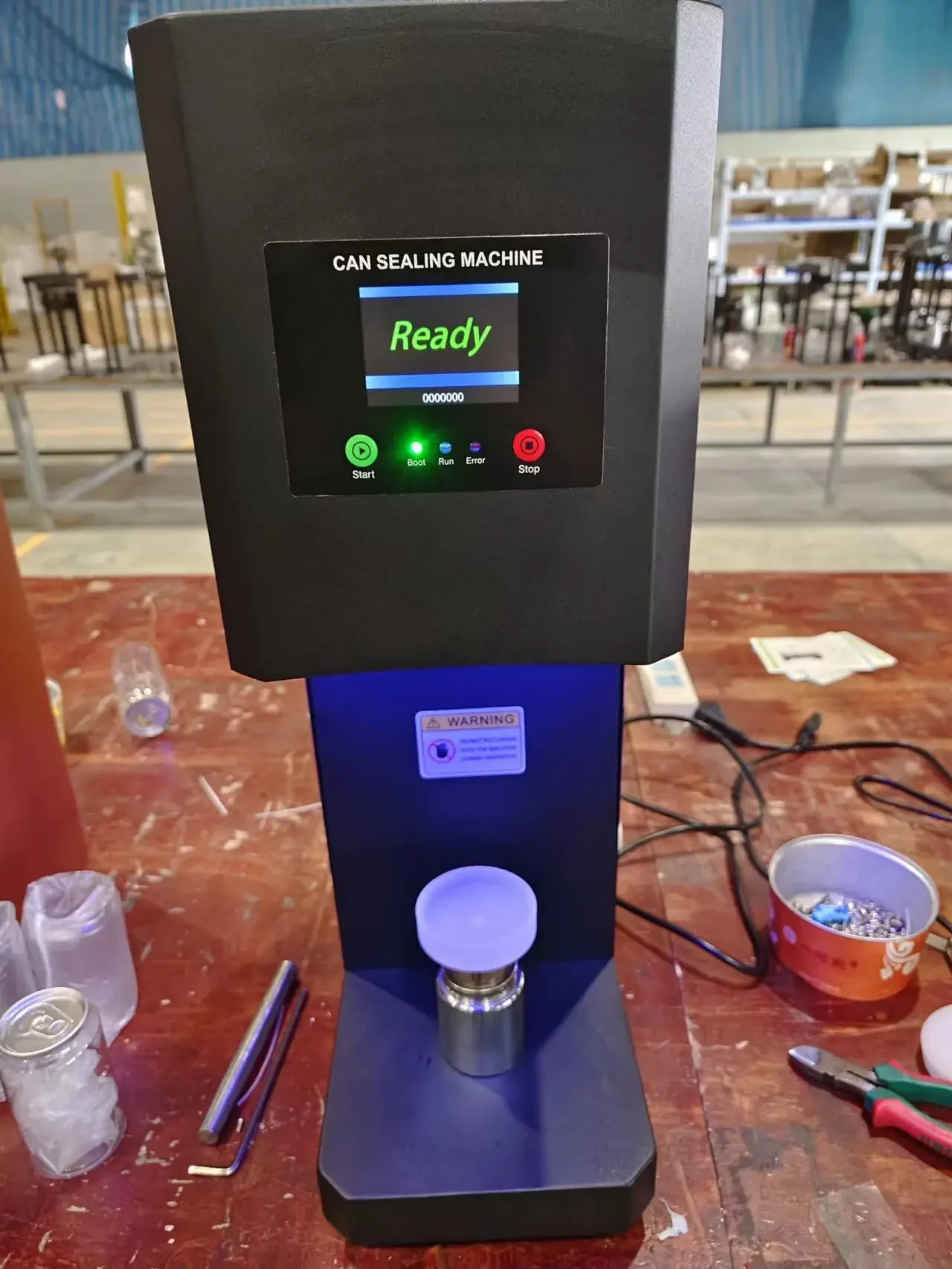 

Commercial 3S Automatic Intelligent Tin Can Sealing Machine Soda Sealer Cup Body Rotation Aluminum Beer Bottles PET Jar Seamers