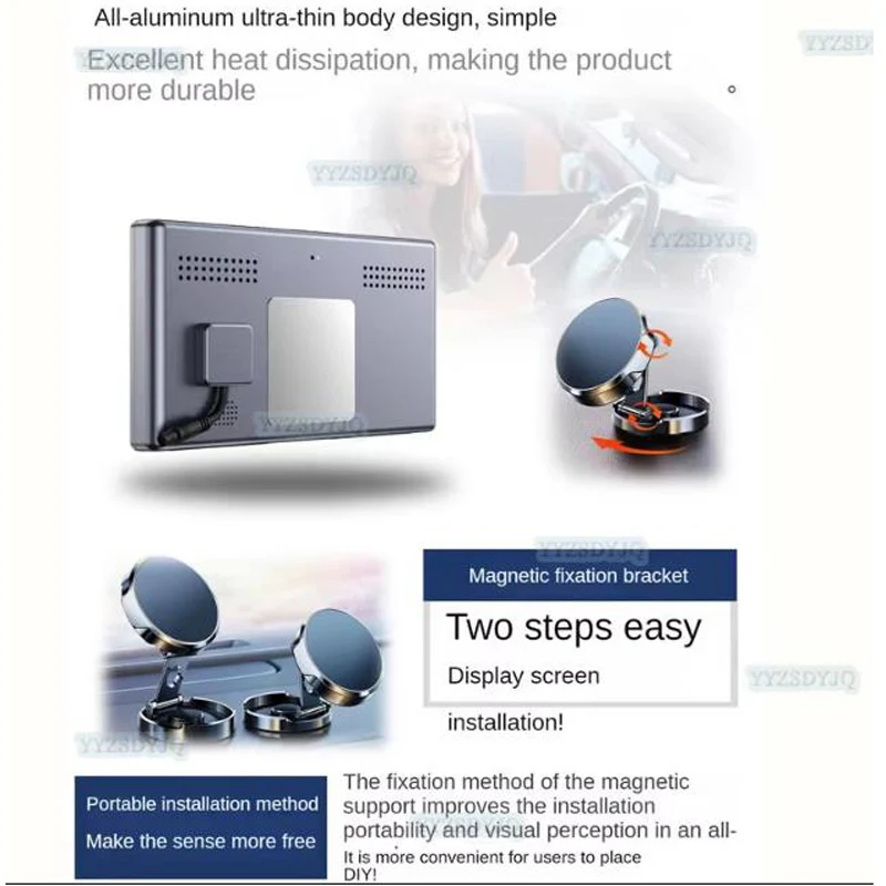6.25 Inch Car Electronic Rearview Mirror High-definition Auxiliary Mirror Wide-angle Left Right Blind Spot Camera Assistance