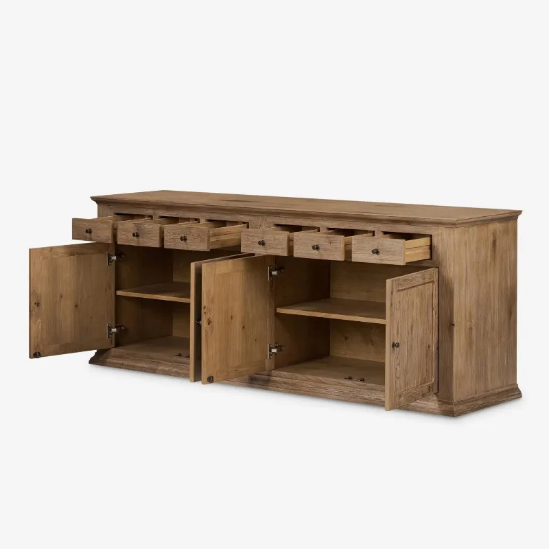Old four-door side cabinet Dining room side cabinet made of solid wood