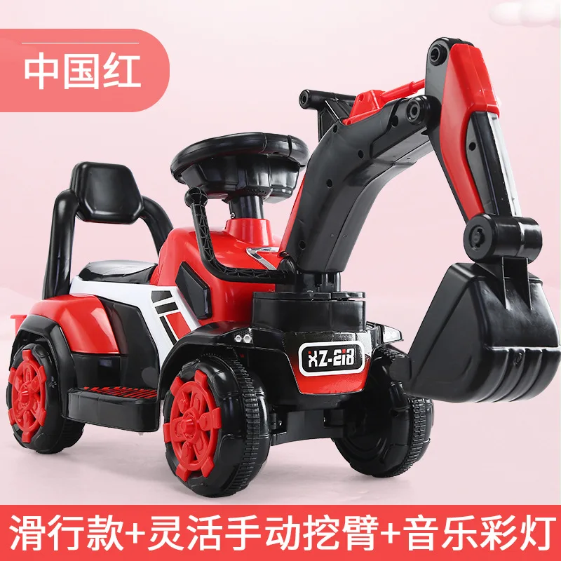 

Children's Twisting Car Excavator Can Sit and Ride Baby Large Toy Music Engineering Car Excavator Outdoor Toys Ride on Toys