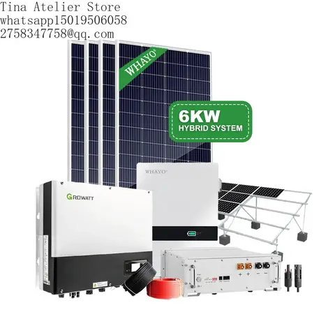 3KW 5KW Off-grid Hybrid Solar System 6KW Complete Set Energy Power System With Battery Inverter for Home Use