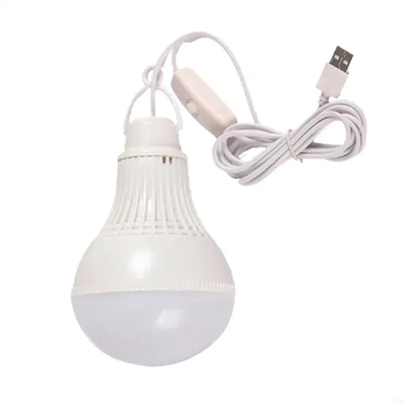 Portable LED Camp Light Hanging Tent Lamp High Power 5W USB Light Bulb Emergency Light With Easy Button Switches M4YD