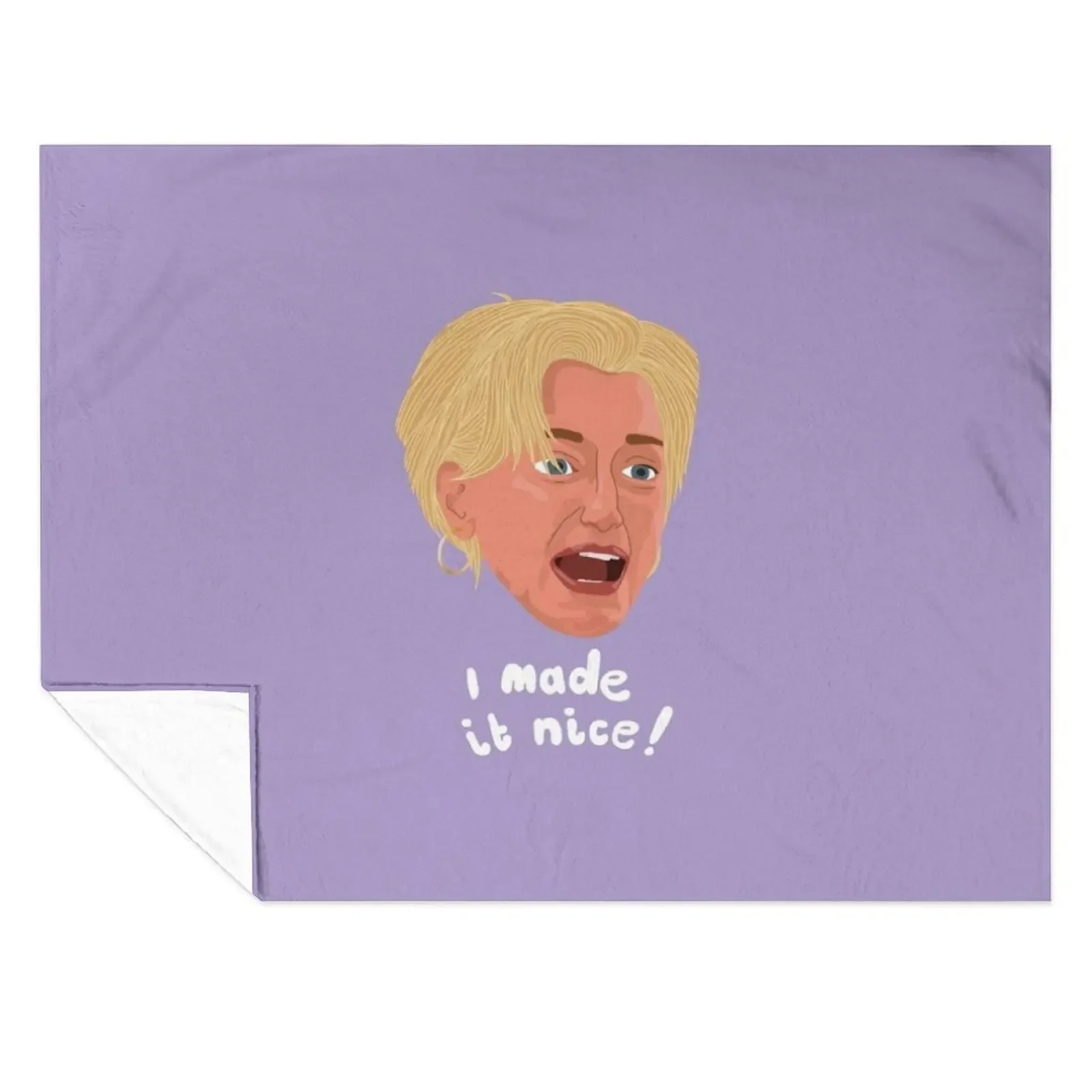 

Dorinda I Made It Nice Throw Blanket Plaid Bed linens Cute Sofa Blankets