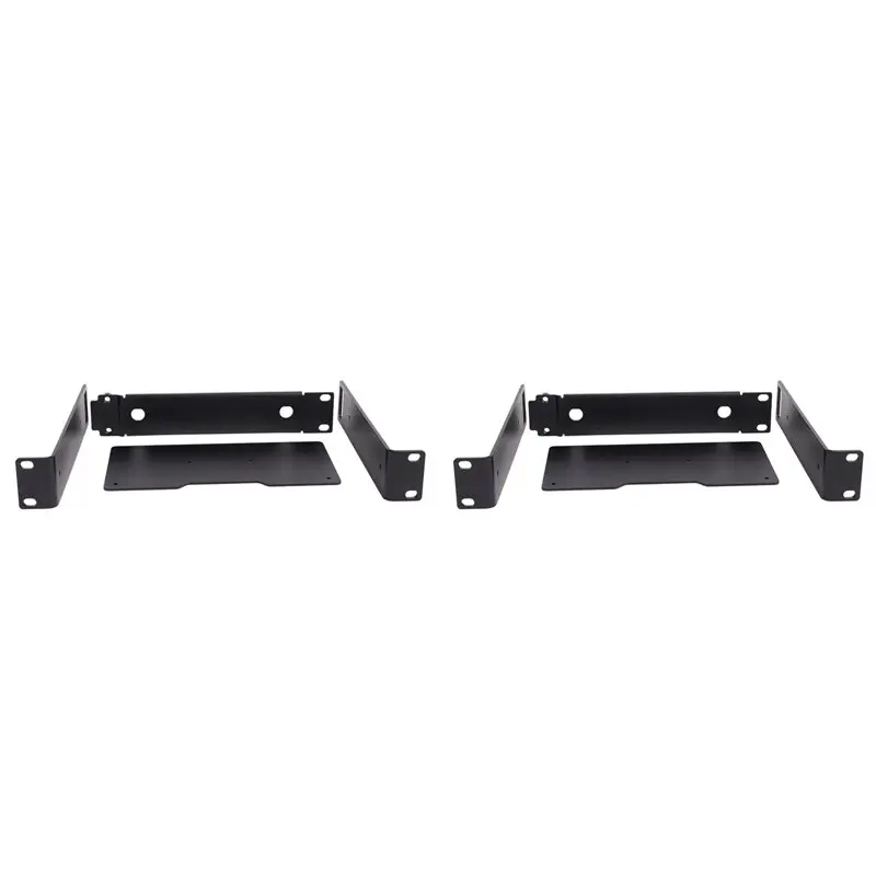 【PHONE ACCESSORY】2X Rackmount Rack Metal Frame For Wireless Microphone System Wireless Ear Return Bracket Rack Black