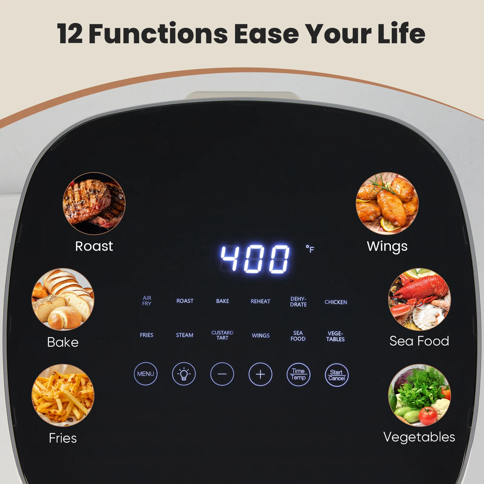 Air fryer controls