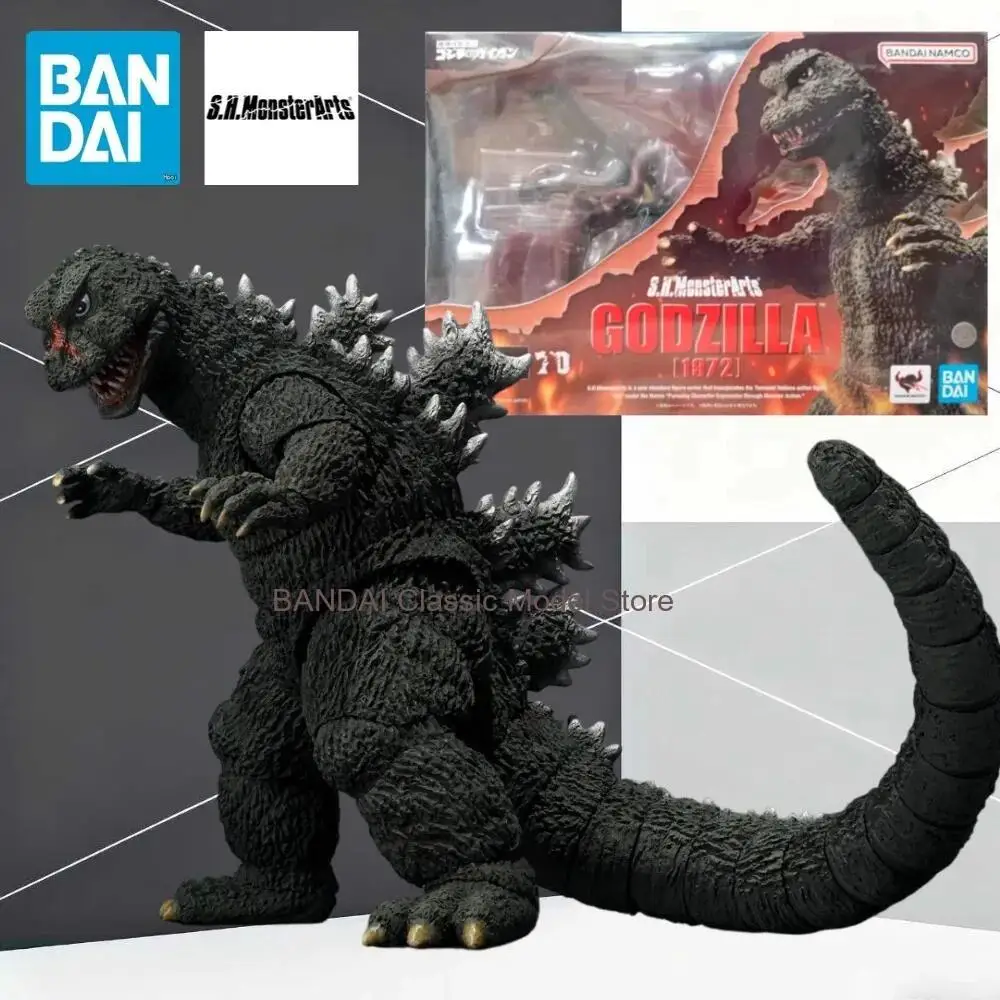 S.H.MonsterArts Godzilla 1972 Earth Attack Order Godzilla vs Gigan 16cm PVC Figure with Damaged Head Parts Collectible Gift