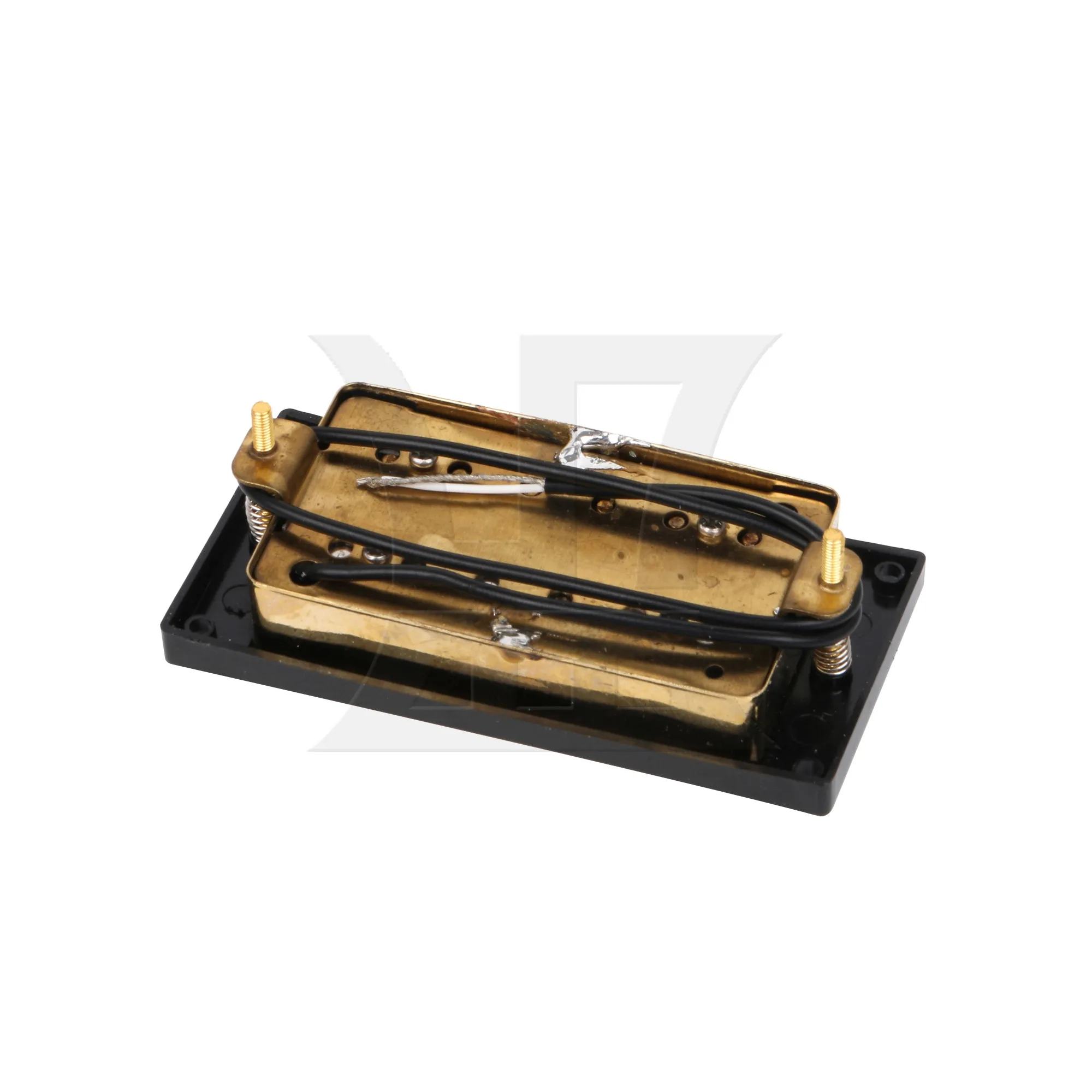 

Yibuy 1pc Guitar Double Coil Bridge Pickup Gold Black Wire for Electric Guitar