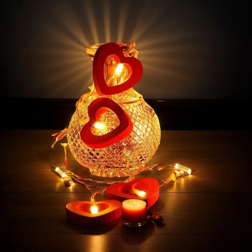 ​​10PCS Romantic LED String Lights - Battery-Free for Valentine Wedding Christmas Decor​​