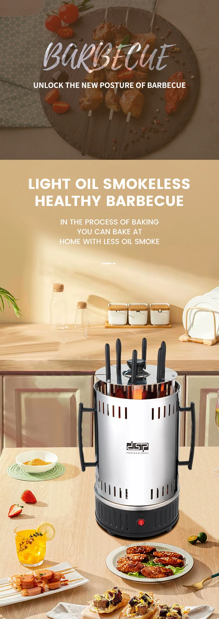 New Barbecue Rack Smoke-free Outdoor Stainless Steel Stove for Home Use Online Celebrity Hanging Furnace Braised Barbecue Bucket