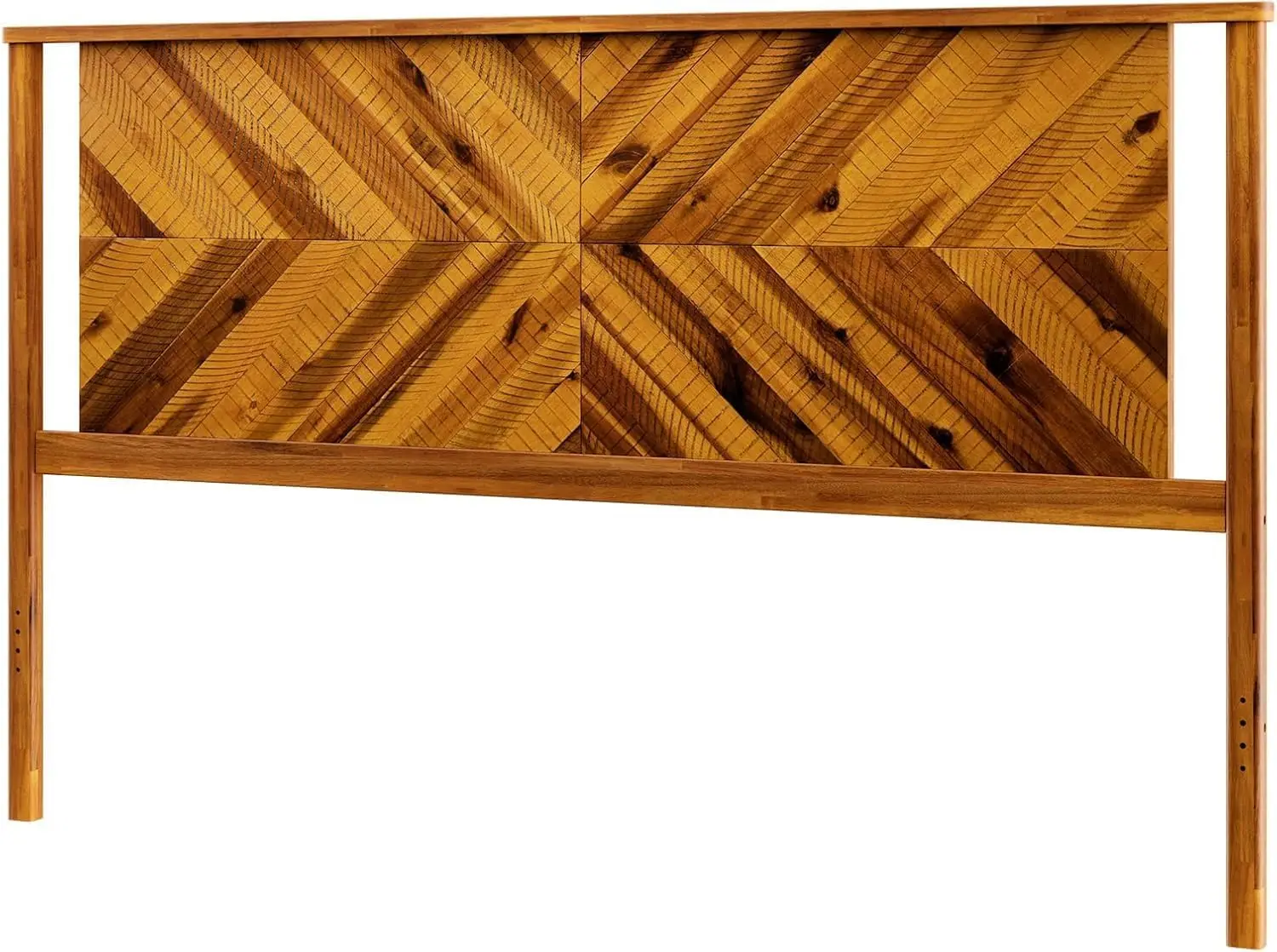 

Vivian Headboard ONLY, Rustic & Scandinavian Style with Solid Acacia Wood, Easy Assembly, King, Rustic Golden Brown