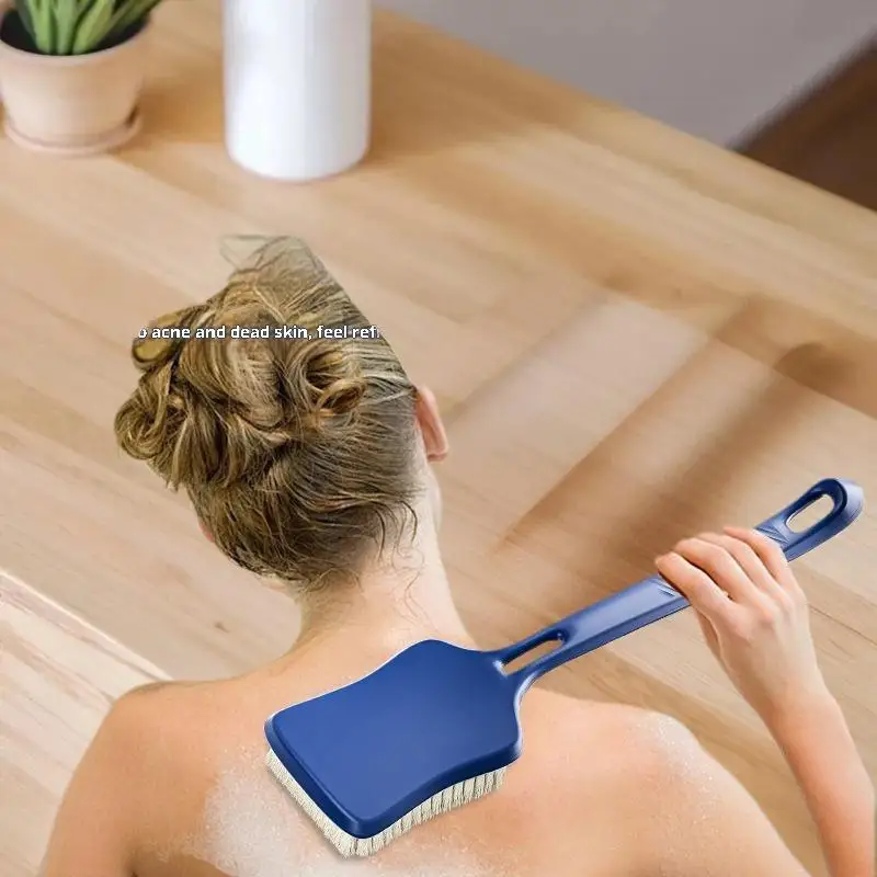 Alat Penggosok Sikat Mandi Gagang Panjang Bulu Lembut Wa Bru Untuk Pria Digunakan Di Rumah Untuk Wanita, Pria, Lansia