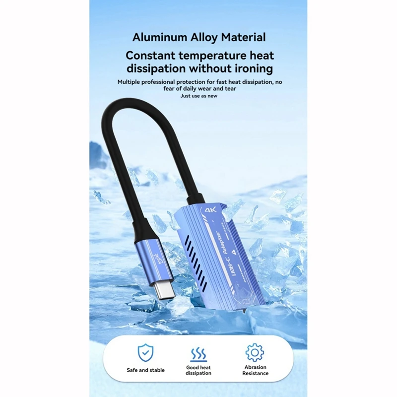 USB C к 4K при 60 Гц AR адаптер для умных очков с PD100W для Rokid/Xreal AR для Switch Steamdeck ROG Ally ноутбука