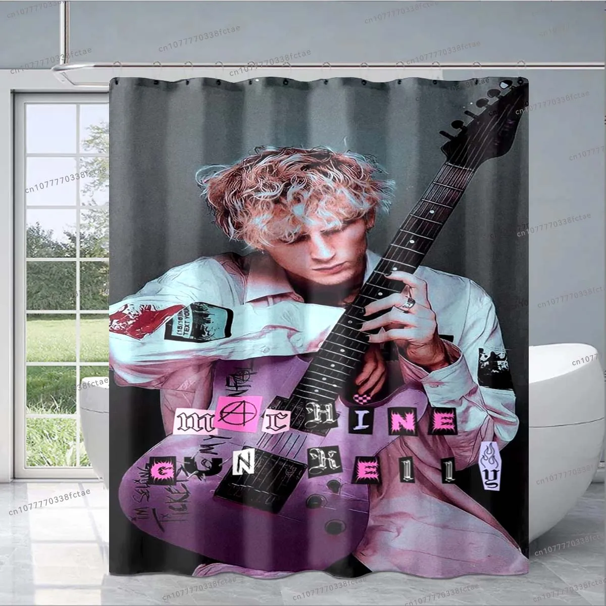 Розовая занавеска для душа «пулемет» Kelly, американская популярная занавеска для душа «рэпер», украшение для ванной комнаты для мальчиков и девочек, занавеска для душа