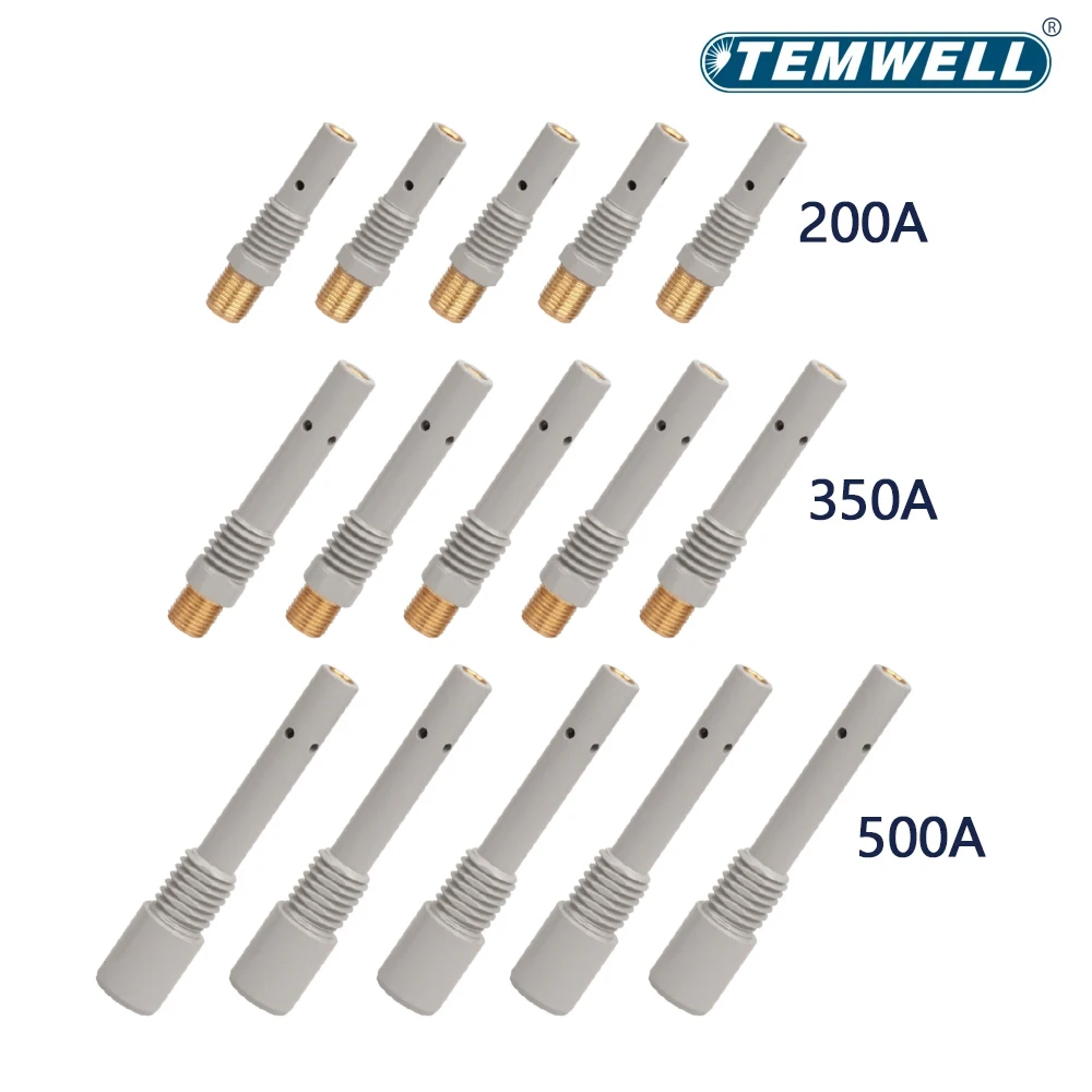 

5 шт. 200A 350A 500A новый защитный держатель наконечника с покрытием, наконечники стержня, сварочный аппарат, аксессуары для газовой сварки MIG CO2