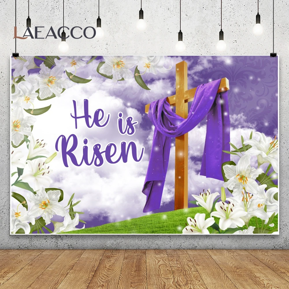 ジェサスクロス,イースターデーの写真の背景,ジェサスクロス,聖クリスチャン,日没,羊,花,装飾バナー