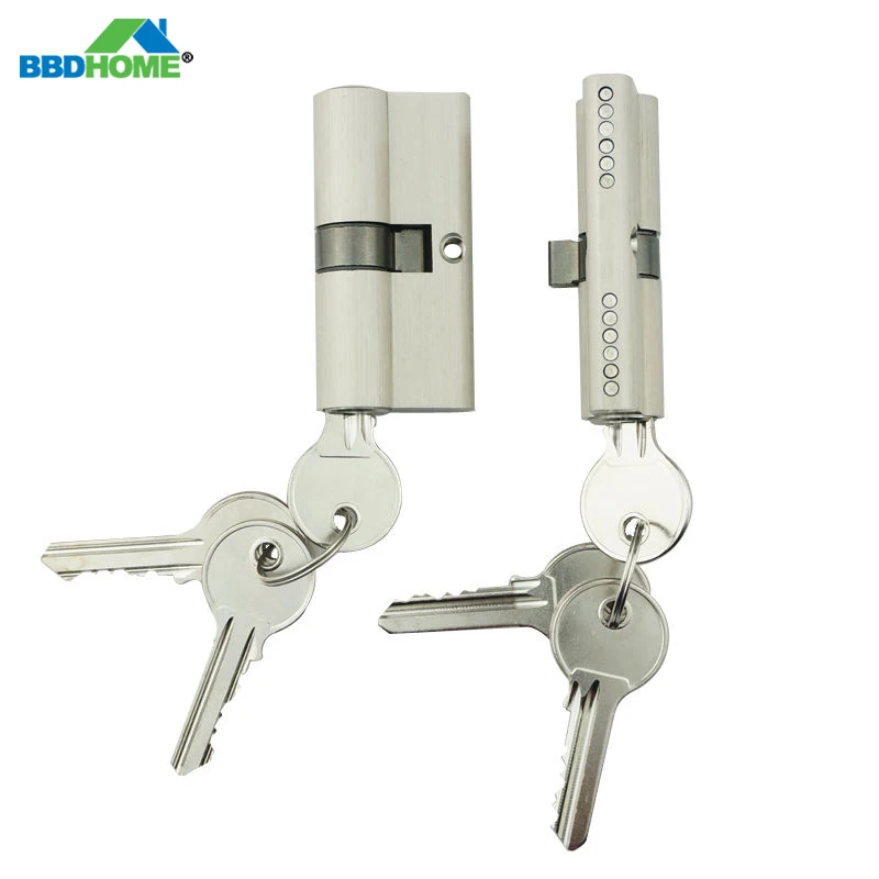 BBDHOME Double Open Door Lock Cylinder 70mm With Brass Key Aluminum Alloy Security Mortise Euro High Quality Reasonable Price