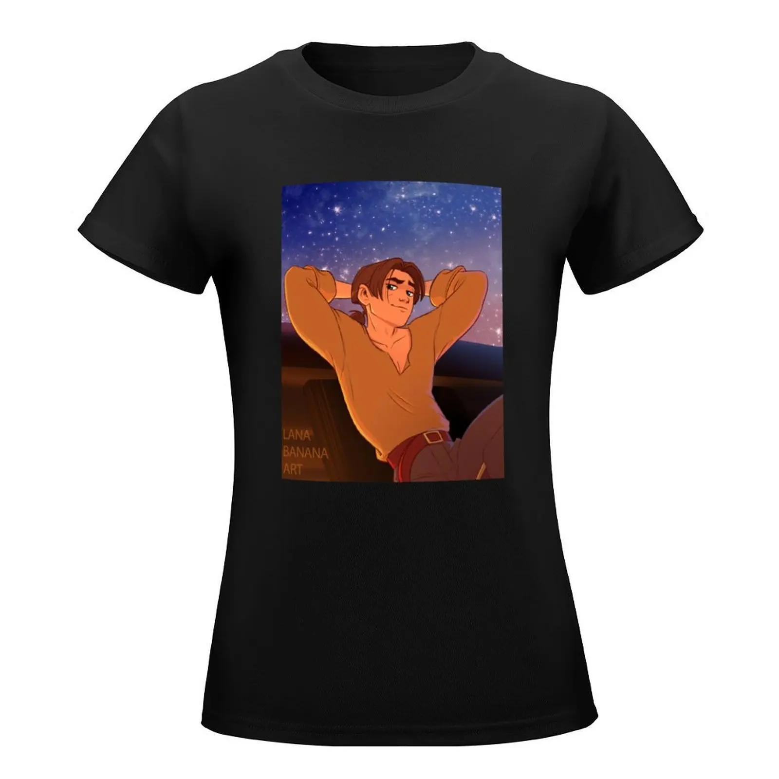 Jim Hawkins in the Stars T-Shirt Aesthetic clothing plus size tops Woman fashion