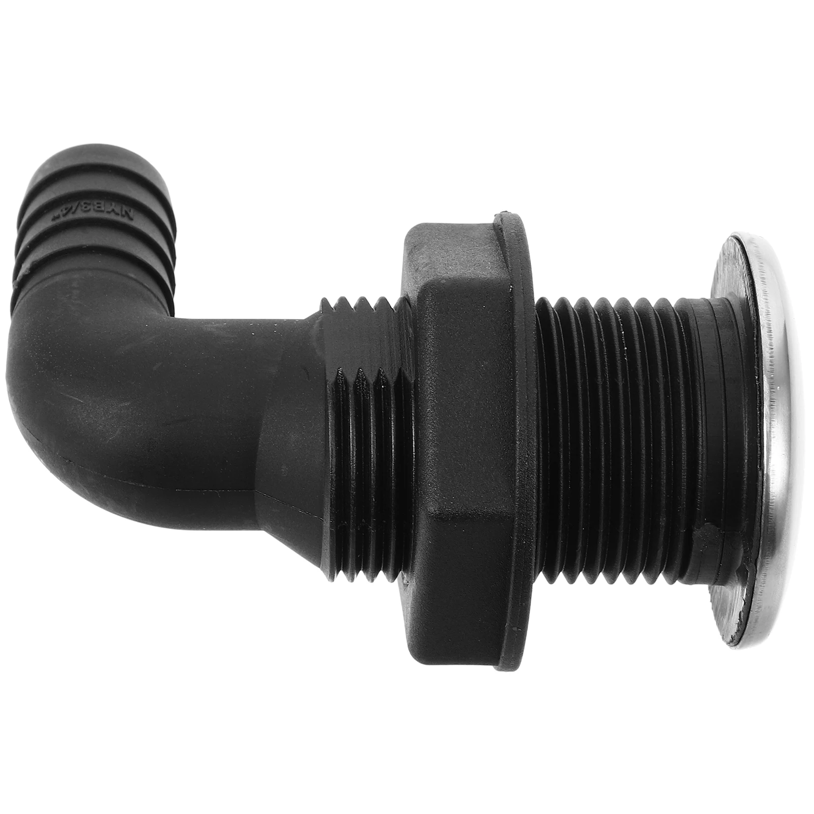 

90 Degree Hull Drain Fittings Boat Bilge Pump Filter Plug Nylon Floor Adapter Thru Hull Kayak Track Mount Scupper Drain Boat