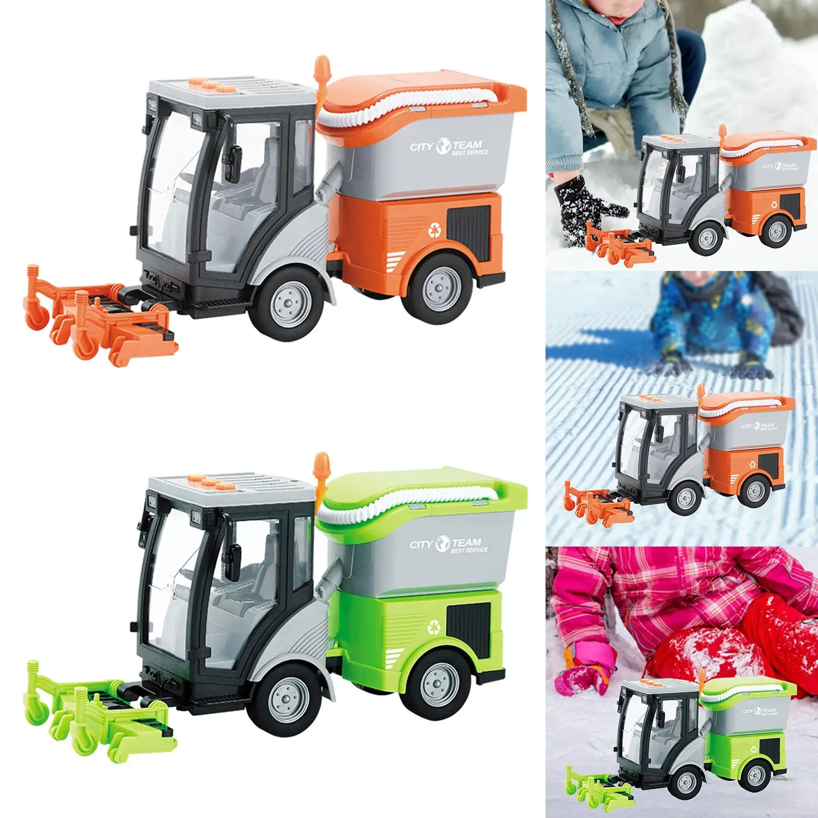 Street Sweeper Truck Boys Girls 1/16 Scale Heavy Duty Cleaning Vehicle Toy