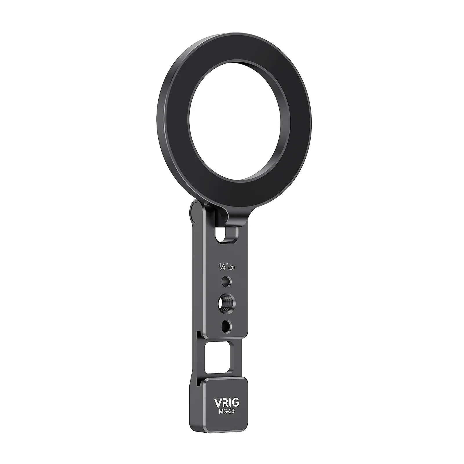 Travel Magnetic Mount - Vrig Foldable Mg-23 W/cold Shoe & Tripod Hole for On-The-Go Vloggers (Fits Pocket Tripods)