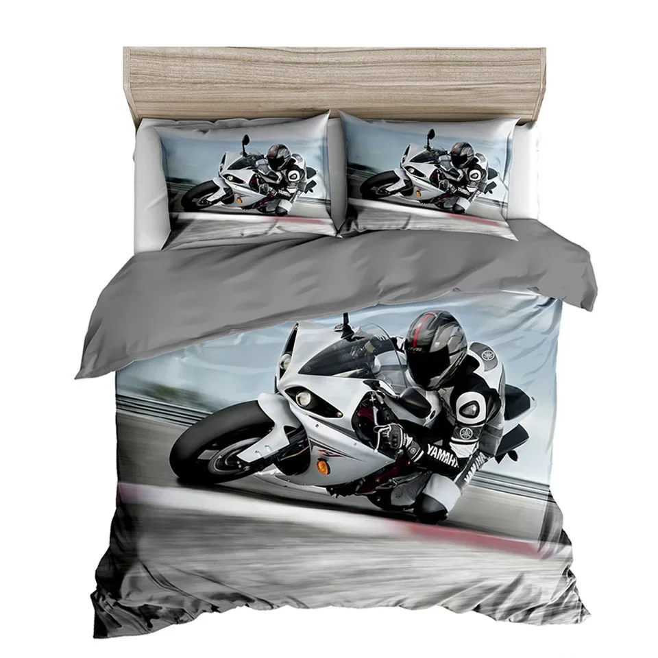 Sports Car Motorcycle Bedding Set Printed 3D Duvet Cover Linen Children Bed Cover Set Edredones De Cama Custom (NO Bedsheet Set)