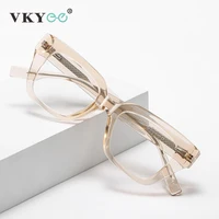 VICKY, diseño Simple, rectángulo transparente, antiluz azul para hombres, gafas para miopía personalizables, gafas de lectura graduadas para mujeres LS001