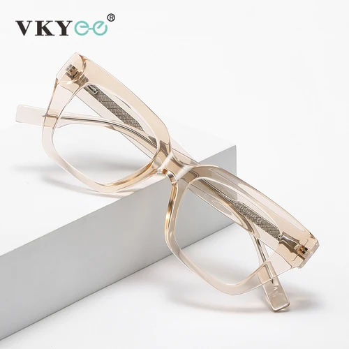 VICKY, diseño Simple, rectángulo transparente, antiluz azul para hombres, gafas para miopía personalizables, gafas de lectura graduadas para mujeres LS001