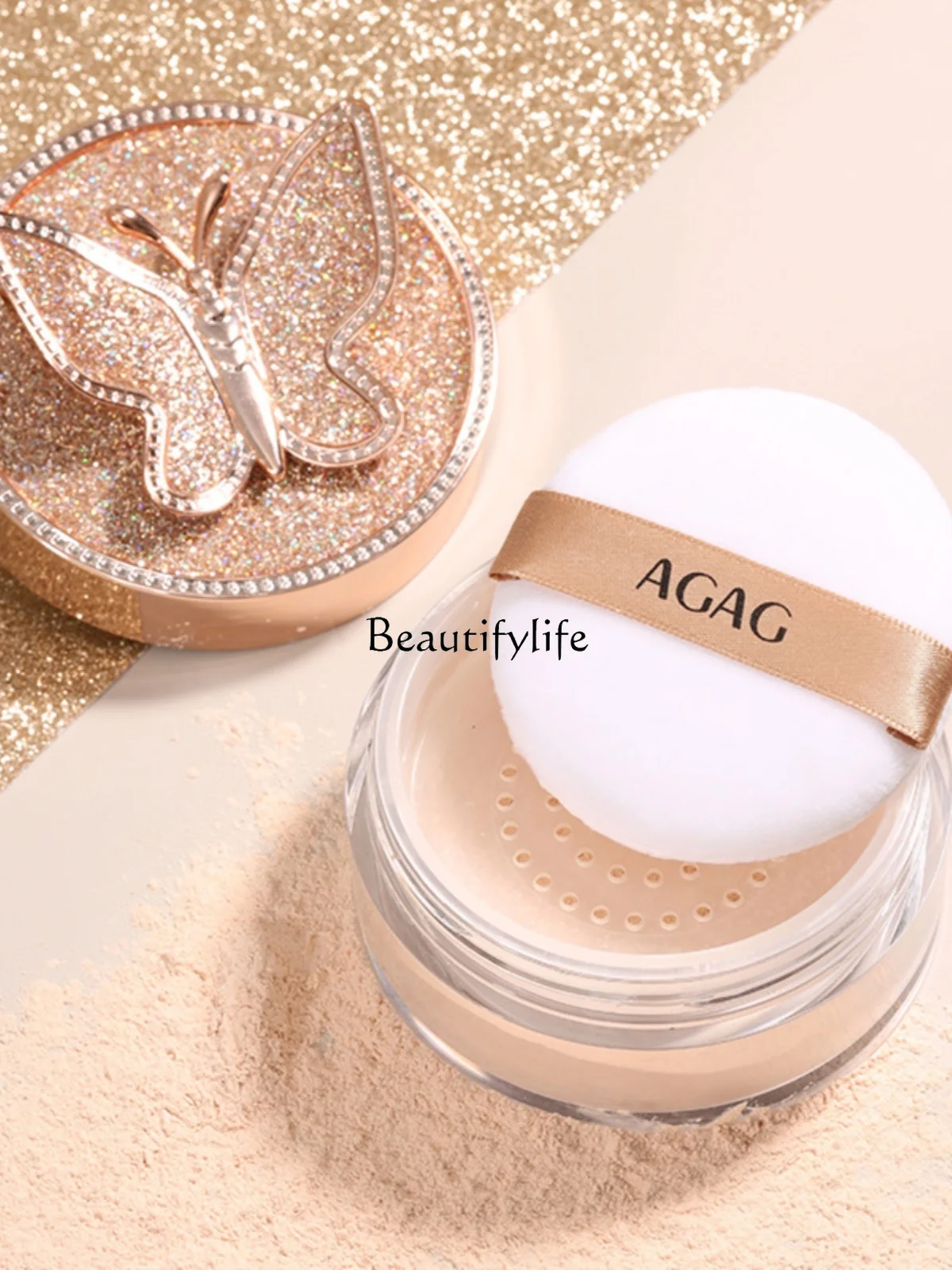 

Air Face Powder Finishing Powder Brightening Long Lasting Oil Control Waterproof Sweat-Proof Concealer Smear-Proof Makeup