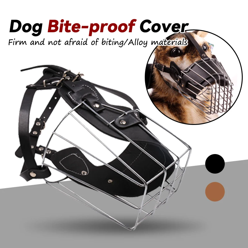 Pet Dog Muzzle Breathable Basket Muzzles Large Dogs Stop Biting Barking Chewing For German Shepherd Anti-bark Dogs Supplies