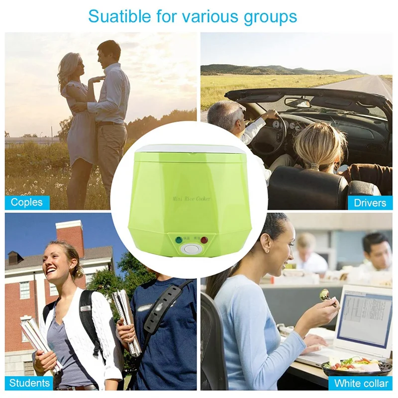 

J1UL1N Traveling Rice Cooker 12V Multi-Function Car Rice Cooker Car And Home Dual-Use Self-Driving Tour