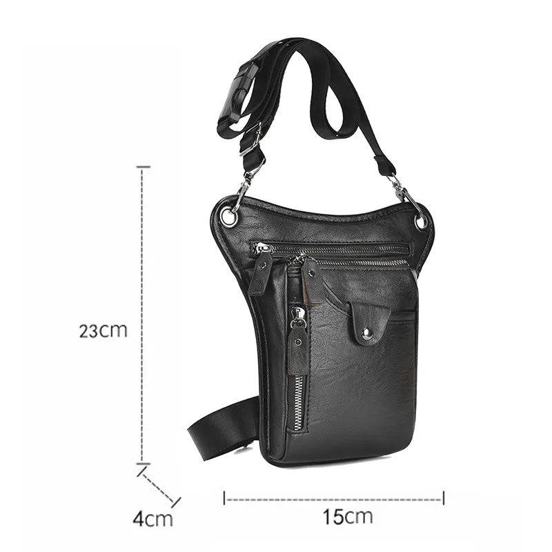 Vintage Leather Waist Pack Drop Leg Bag For Men Women Belt Hip Bum Bag Multi-Purpose Motorcycle Bike Outdoor Hiking Camping