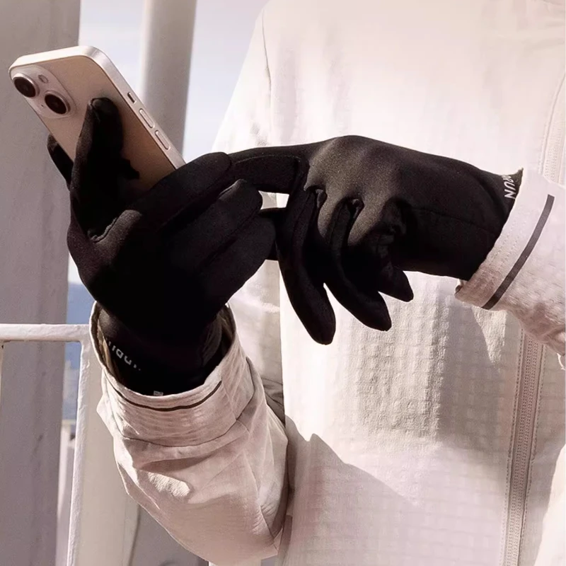 

Men Winter Gloves Outdoor Hiking Running Skiing Biker Gloves Windproof Fleece Lined Keep Warm Luvas Para Motociclista Winter