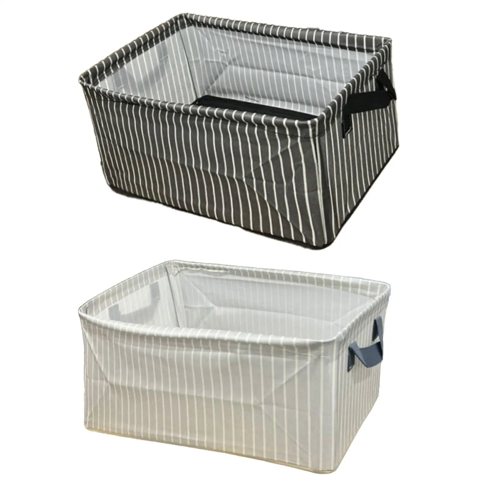 Panier de rangement pour vêtements avec 2 poignées, organisateur de placard rectangulaire pour le bureau, la maison, les jouets, organisation des étagères