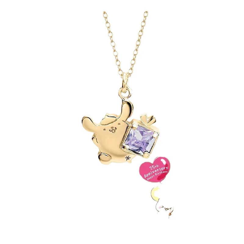 Sanrios Hellokittys Purindog Necklace Cute Cartoon Animal Pendant Necklaces Women Jewelry Trendy Perfect Gift for Girls Choice