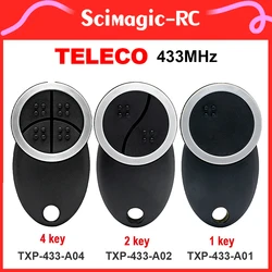 TELECO TXP-433-A01 TXP-433-A02 TXP-433-A04 Garage Remote Control 433.92MHz Rolling Code Gate Door Handheld Transmitter