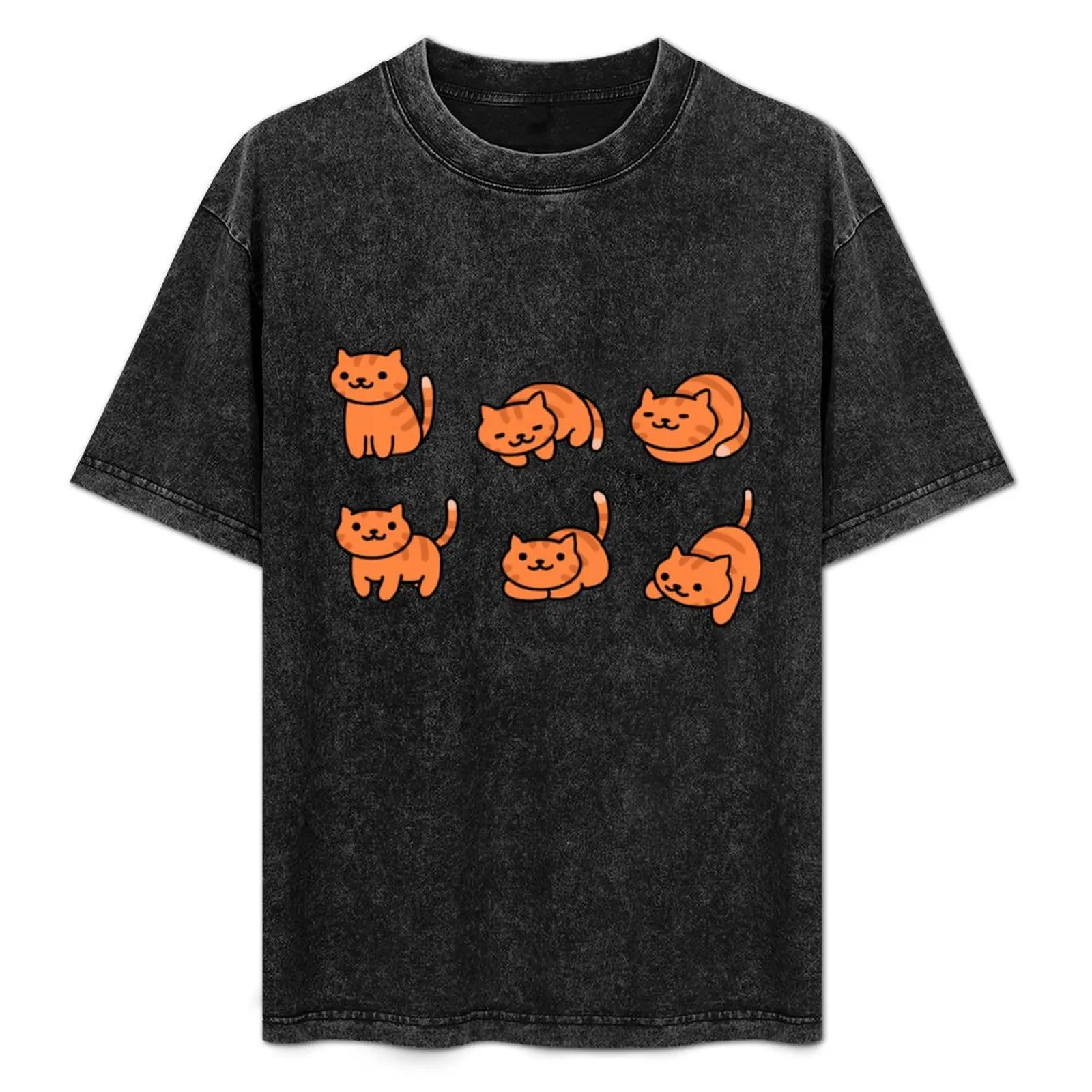 

Neko Atsume Orange Tabby T-Shirt Modern Style Print T-Shirt