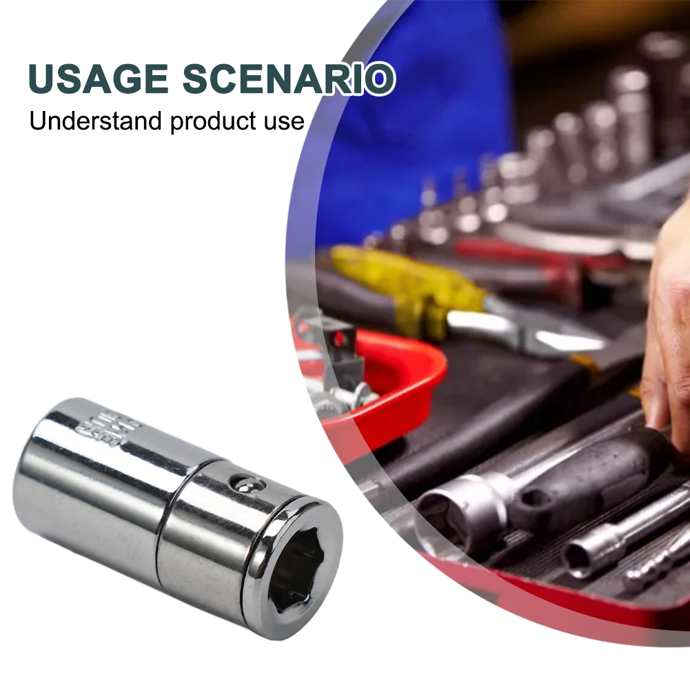 4/1pcs 1/4 Square Drive To 1/4 Hex Shank Socket Bits Converter Quick Release Screwdriver Holder Impact Conversion Adapter Tool