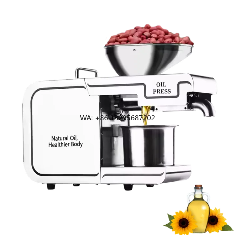 

Ready to Ship 304 Stainless Steel Automatic Oil Press Extraction Machine Sesame Peanut & Palm Oil Presser for Olive Soybean Oil